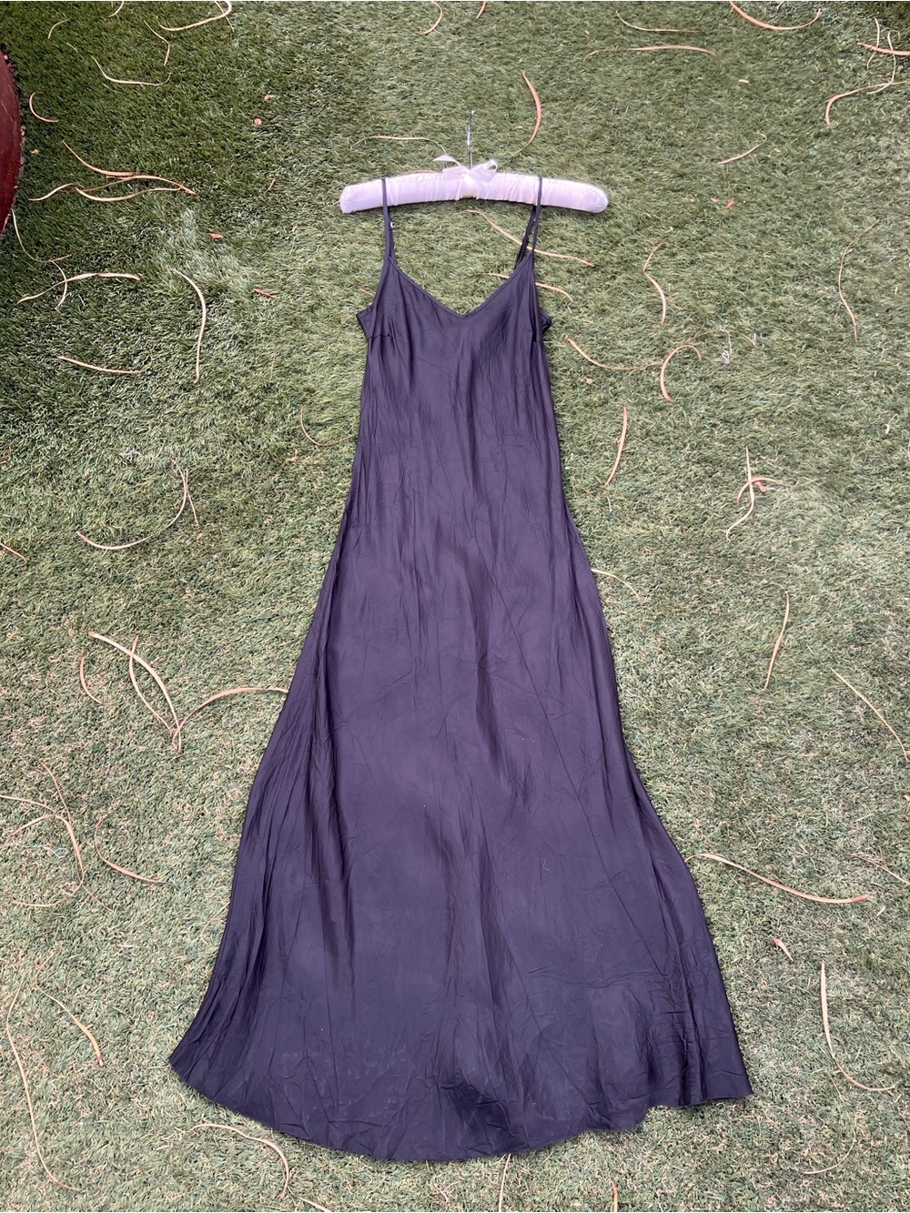 John Patrick Organic BLACK Satin Slip or Slip Dress